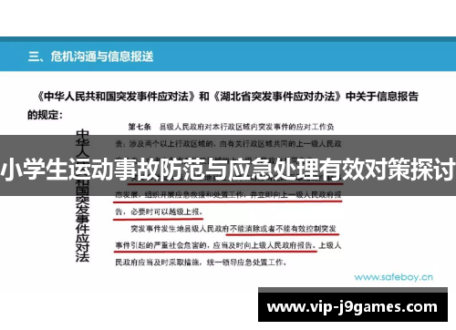 小学生运动事故防范与应急处理有效对策探讨